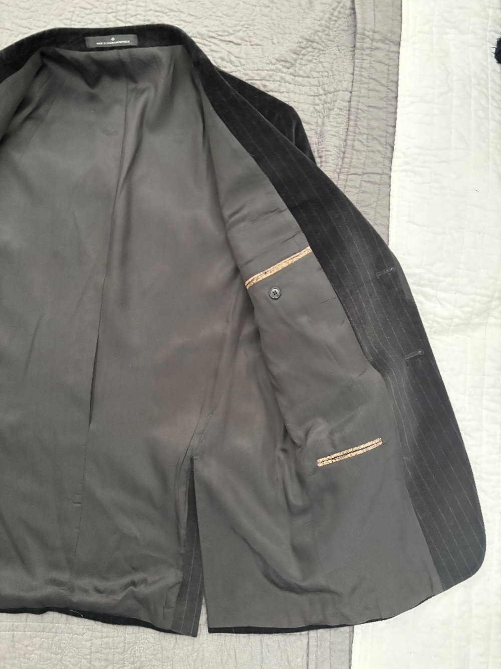 Joseph Abboud Men’s Black Tie size 30R Black Velvet Jacket - Picture 7 of 12